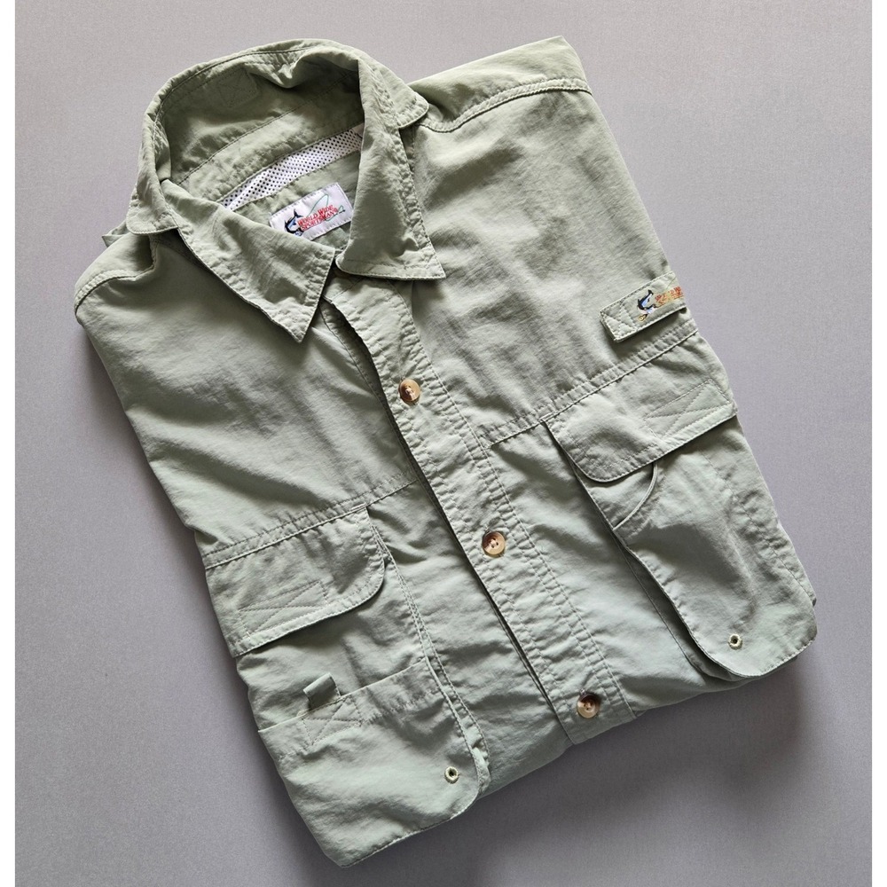 World Wide Sportsman Fishing Shirt Mens Large Vented Outdoor Short Sleeve